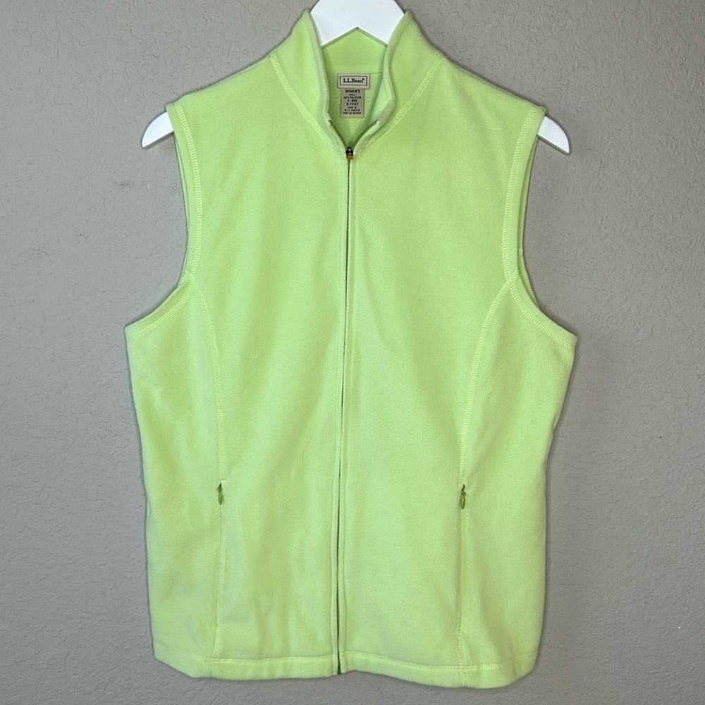 L.L. Bean Lightweight Full Zip Fleece Vest Size Large